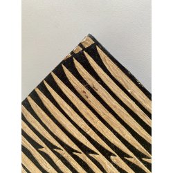 DIPINTO ACRILICO TAVOLA ASTRATTO LM Rigon 1966 NUDO FIGURA FEMMINILE OPTICAL ART