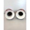 COPPIA VASO PORCELLANA CINESE ISTORIATO FAMILLE ROSE  26,5 cm/h VINTAGE '50