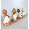 4 FIGURE CHIERICHETTI PORCELLANA Biscuit CAPODIMONTE "Rori" PROCESSIONE BIMBI