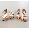 4 FIGURE CHIERICHETTI PORCELLANA Biscuit CAPODIMONTE "Rori" PROCESSIONE BIMBI