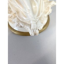 STATUINA FIGURA PORCELLANA CAPODIMONTE FANCIULLA SEDUTA Cedraschi MILANO '50s