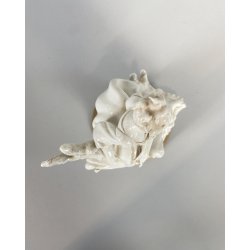 STATUINA FIGURA PORCELLANA CAPODIMONTE FANCIULLA SEDUTA Cedraschi MILANO '50s