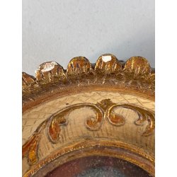 ANTICA MINIATURA DIPINTA A MANO RITRATTO NOBILDONNA ABITO VERDE RINASCIMENTALE