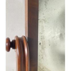 ANTICA GRANDE PSICHE SPECCHIO SPECCHIERA LEGNO MOGANO EPOCA 1900 VITTORIANA