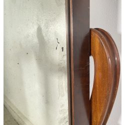 ANTICA GRANDE PSICHE SPECCHIO SPECCHIERA LEGNO MOGANO EPOCA 1900 VITTORIANA