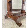 ANTICA GRANDE PSICHE SPECCHIO SPECCHIERA LEGNO MOGANO EPOCA 1900 VITTORIANA