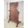 ANTICA GRANDE PSICHE SPECCHIO SPECCHIERA LEGNO MOGANO EPOCA 1900 VITTORIANA
