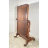 ANTICA GRANDE PSICHE SPECCHIO SPECCHIERA LEGNO MOGANO EPOCA 1900 VITTORIANA