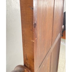 ANTICA GRANDE PSICHE SPECCHIO SPECCHIERA LEGNO MOGANO EPOCA 1900 VITTORIANA