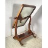 ANTICA GRANDE PSICHE SPECCHIO SPECCHIERA LEGNO MOGANO EPOCA 1900 VITTORIANA