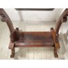 ANTICA GRANDE PSICHE SPECCHIO SPECCHIERA LEGNO MOGANO EPOCA 1900 VITTORIANA