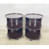 COPPIA COMODINI SPACE AGE ANNI 70 LEGNO LACCATO MARRONE VINTAGE DESIGN
