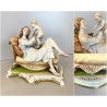 STATUINA FIGURA PORCELLANA CAPODIMONTE Radaelli MATERNITà SCENA FAMILIARE '70/80