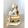 STATUINA FIGURA PORCELLANA CAPODIMONTE Radaelli MATERNITà SCENA FAMILIARE '70/80