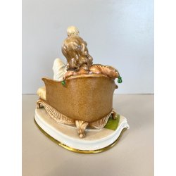 STATUINA FIGURA PORCELLANA CAPODIMONTE Radaelli MATERNITà SCENA FAMILIARE '70/80