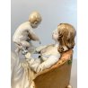 STATUINA FIGURA PORCELLANA CAPODIMONTE Radaelli MATERNITà SCENA FAMILIARE '70/80