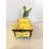 STATUINA VASO FIORI CERAMICA Vietri ASINELLO CARRETTO SOLIMENE STYLE ITALY '60