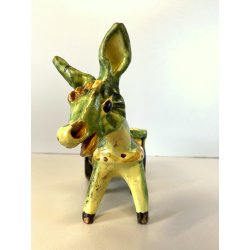 STATUINA VASO FIORI CERAMICA Vietri ASINELLO CARRETTO SOLIMENE STYLE ITALY '60