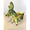 STATUINA VASO FIORI CERAMICA Vietri ASINELLO CARRETTO SOLIMENE STYLE ITALY '60