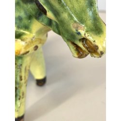 STATUINA VASO FIORI CERAMICA Vietri ASINELLO CARRETTO SOLIMENE STYLE ITALY '60