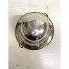VASO COPPA FIORIERA CENTROTAVOLA METALLO ARGENTATO DECORO SBALZO BACELLATO H26cm