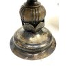 VASO COPPA FIORIERA CENTROTAVOLA METALLO ARGENTATO DECORO SBALZO BACELLATO H26cm