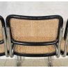 SET 4 SEDIA ACCIAIO CROMATO PAGLIA DI VIENNA DESIGN ANNI 60/70 CHAIR STILE CESCA
