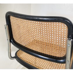 SET 4 SEDIA ACCIAIO CROMATO PAGLIA DI VIENNA DESIGN ANNI 60/70 CHAIR STILE CESCA