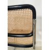 SET 4 SEDIA ACCIAIO CROMATO PAGLIA DI VIENNA DESIGN ANNI 60/70 CHAIR STILE CESCA