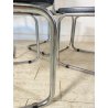 SET 4 SEDIA ACCIAIO CROMATO PAGLIA DI VIENNA DESIGN ANNI 60/70 CHAIR STILE CESCA