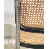 SET 4 SEDIA ACCIAIO CROMATO PAGLIA DI VIENNA DESIGN ANNI 60/70 CHAIR STILE CESCA