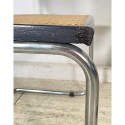 SET 4 SEDIA ACCIAIO CROMATO PAGLIA DI VIENNA DESIGN ANNI 60/70 CHAIR STILE CESCA