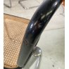 SET 4 SEDIA ACCIAIO CROMATO PAGLIA DI VIENNA DESIGN ANNI 60/70 CHAIR STILE CESCA