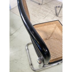 SET 4 SEDIA ACCIAIO CROMATO PAGLIA DI VIENNA DESIGN ANNI 60/70 CHAIR STILE CESCA