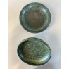 ANTICA BOWL CIOTOLA con COPERCHIO OTTONE OSSIDATO PATINA ART DECO ø 19,5 cm