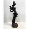 SCULTURA BRONZO Art Nouveau STATUA C. Valton NINFA DIANA FIGURA FEMMINILE '800