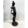 SCULTURA BRONZO Art Nouveau STATUA C. Valton NINFA DIANA FIGURA FEMMINILE '800