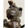 SCULTURA BRONZO Art Nouveau STATUA C. Valton NINFA DIANA FIGURA FEMMINILE '800