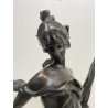 SCULTURA BRONZO Art Nouveau STATUA C. Valton NINFA DIANA FIGURA FEMMINILE '800