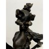 SCULTURA BRONZO Art Nouveau STATUA C. Valton NINFA DIANA FIGURA FEMMINILE '800