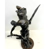 SCULTURA BRONZO Art Nouveau STATUA C. Valton NINFA DIANA FIGURA FEMMINILE '800