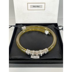 MIU MIU COLLANA RUBBER vintage GOMMA con inserti METALLO ARGENTATO e STRASS