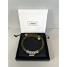 MIU MIU COLLANA RUBBER vintage GOMMA con inserti METALLO ARGENTATO e STRASS