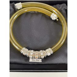 MIU MIU COLLANA RUBBER vintage GOMMA con inserti METALLO ARGENTATO e STRASS