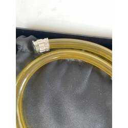 MIU MIU COLLANA RUBBER vintage GOMMA con inserti METALLO ARGENTATO e STRASS