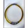 MIU MIU COLLANA RUBBER vintage GOMMA con inserti METALLO ARGENTATO e STRASS