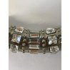 MIU MIU COLLANA RUBBER vintage GOMMA con inserti METALLO ARGENTATO e STRASS