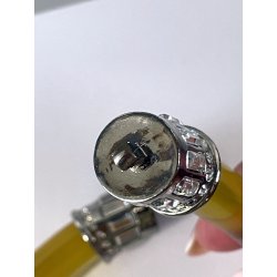 MIU MIU COLLANA RUBBER vintage GOMMA con inserti METALLO ARGENTATO e STRASS