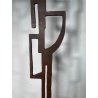 RARA COPPIA SCULTURA Roberto Aloi 1970 FERRO DESIGN ASTATTO OPERA D'ARTE TOTEM