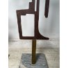 RARA COPPIA SCULTURA Roberto Aloi 1970 FERRO DESIGN ASTATTO OPERA D'ARTE TOTEM